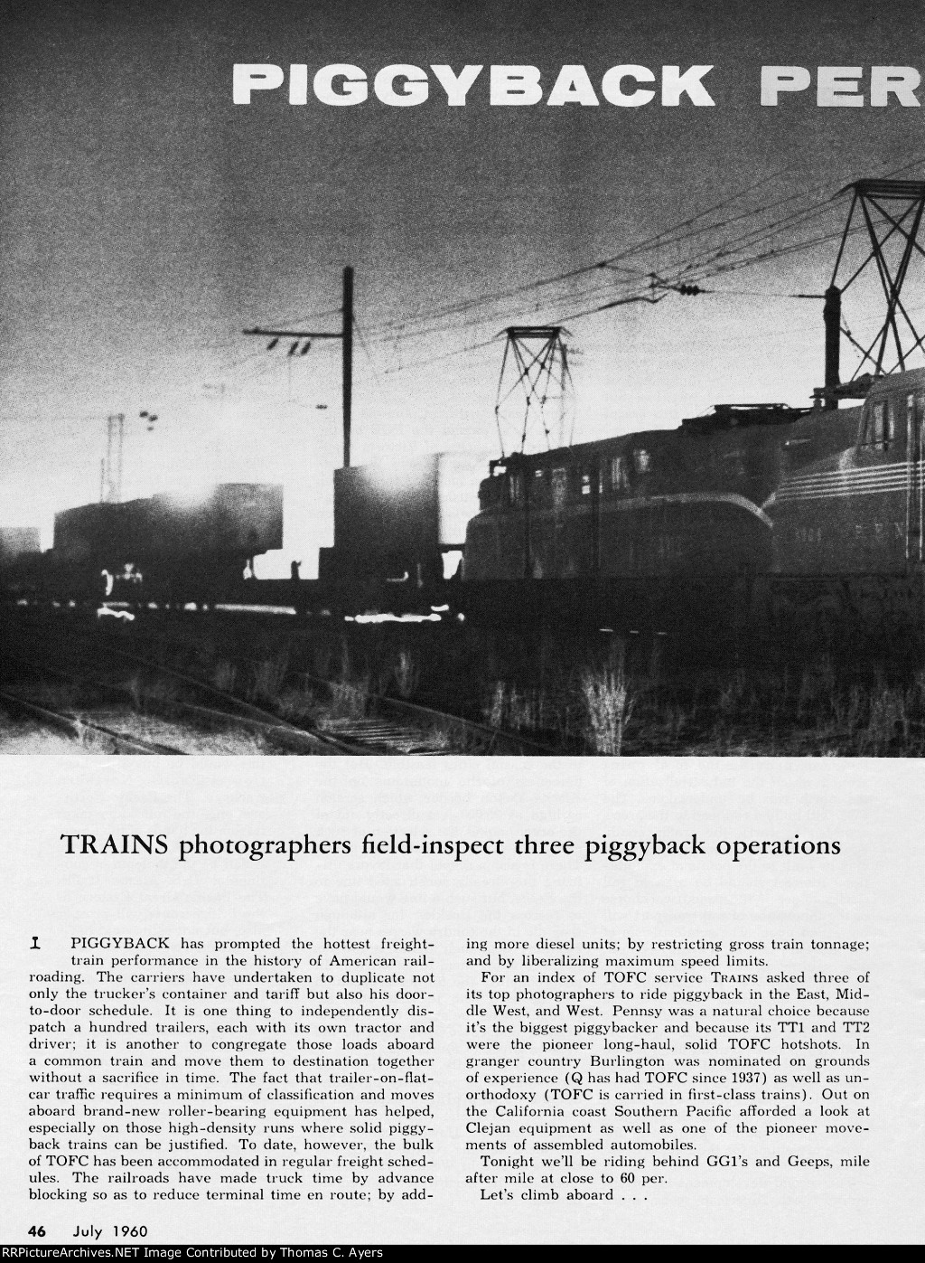 PRR "Piggyback Performance," Page 46, 1960